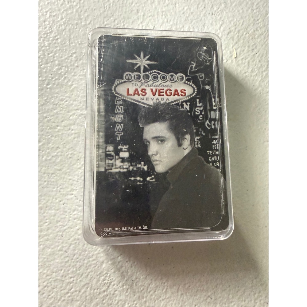 Elvis Presley Las Vegas Playing Cards Black White Portrait Souvenir Deck New